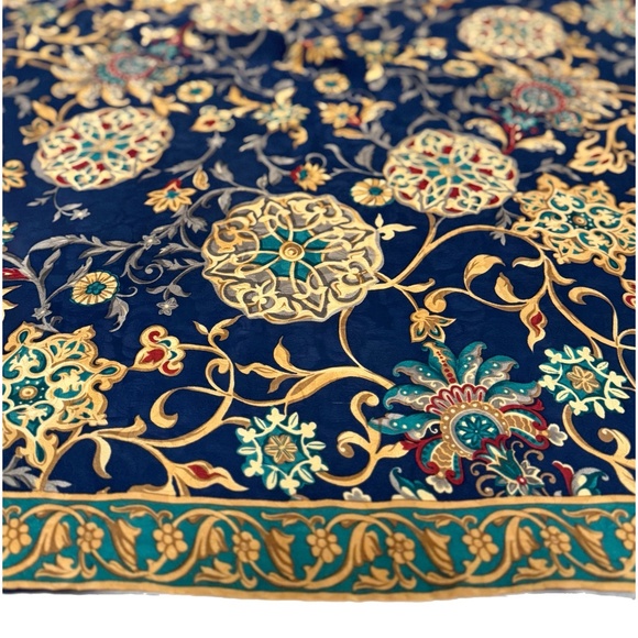 Vintage Bill Blass Silk Scarf w/ Hand-Rolled Edges - Picture 5 of 8